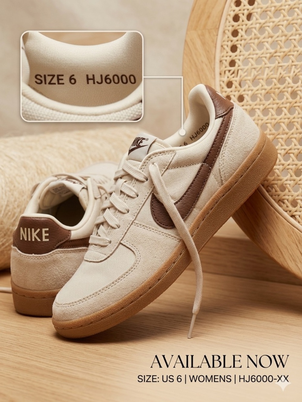 Nike Women's Cream Athletic Sneakers